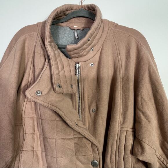 Free People Oversized Knit Quilted Jacket M/L NWT - Picture 3 of 13